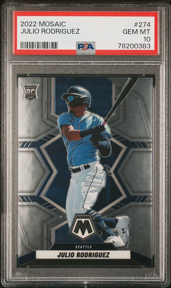 2022 Panini Mosaic 274 Julio Rodriguez PSA 10