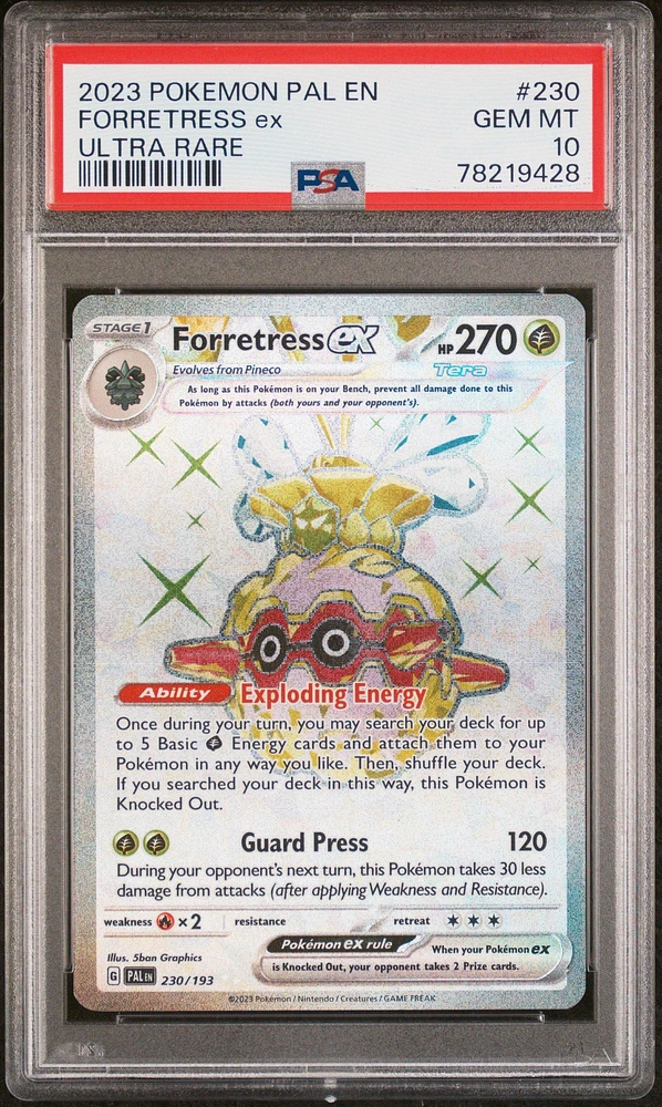 2023 Pokemon Pal En-paldea Evolved 230 Forretress Ex Ultra Rare PSA 10