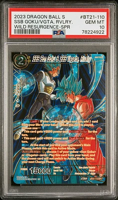 2023 Dragon Ball Super Card Game Series 21 Wild Resurgence Bt21-110 Goku/vegeta, Rivalry PSA 10