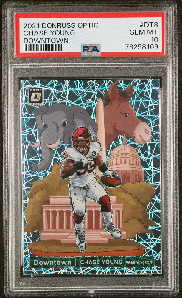 2021 Panini Donruss Optic Downtown Dt8 Chase Young PSA 10