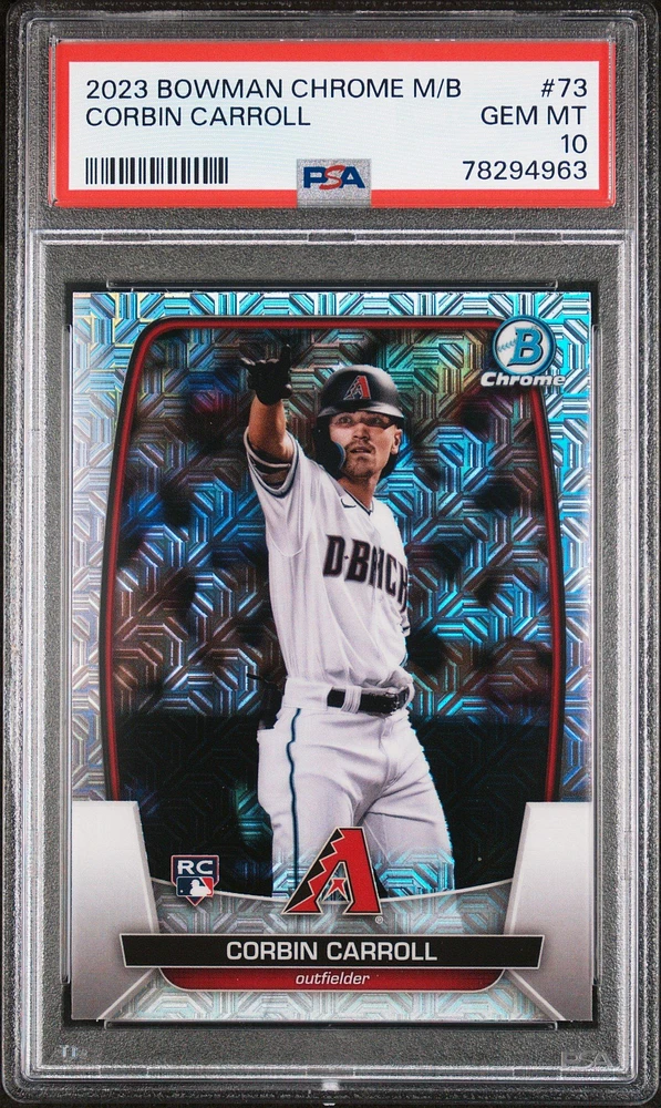 2023 Bowman Mega Box Chrome 73 Corbin Carroll PSA 10
