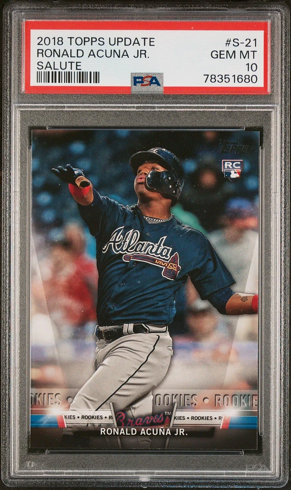 2018 Topps Update Salute S-21 Ronald Acuna Jr. PSA 10