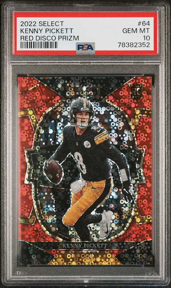 2022 Panini Select 64 Kenny Pickett Red Disco Prizm PSA 10
