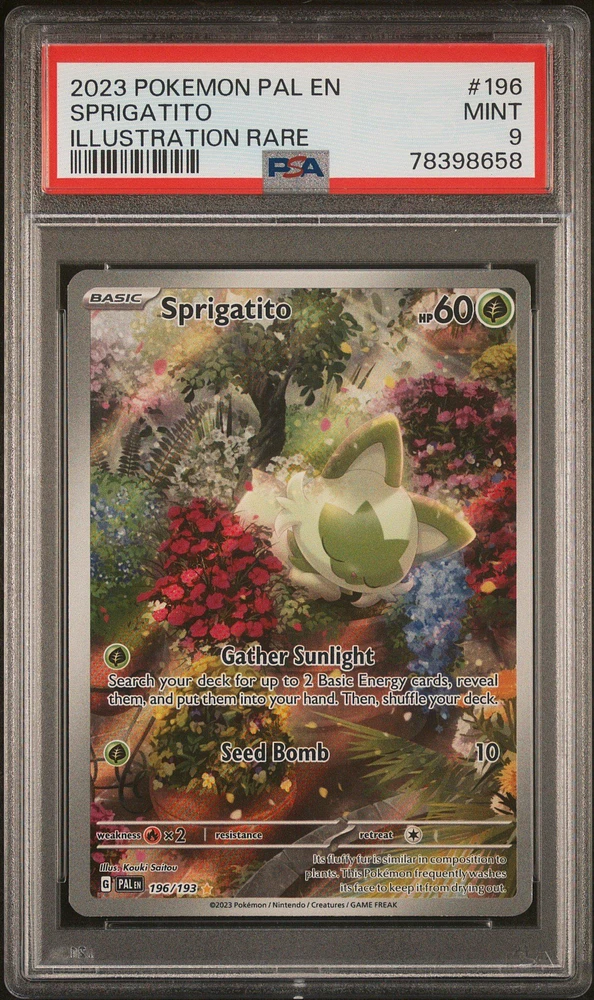 2023 Pokemon Pal En-paldea Evolved 196 Sprigatito PSA 9