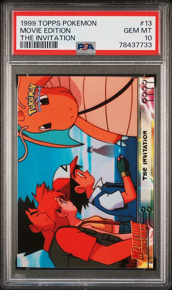 1999 Topps Pokemon The Movie Edt 13 Movie Edition The Invitation PSA 10