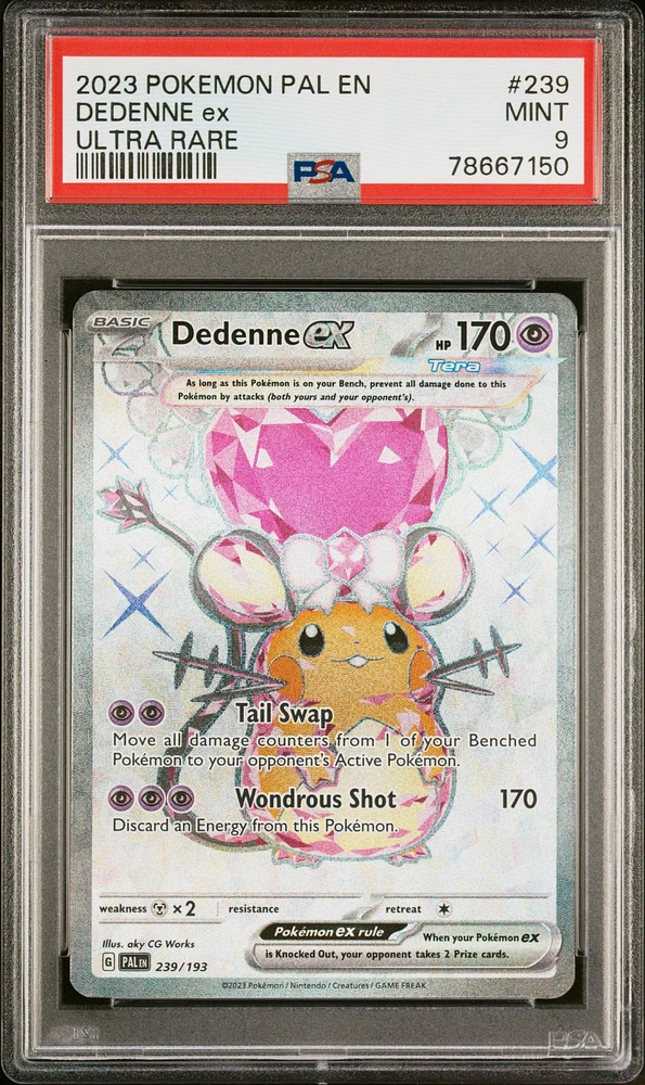 2023 Pokemon Pal En-paldea Evolved 239 Dedenne Ex Ultra Rare PSA