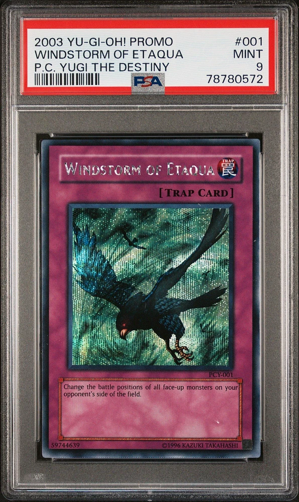 2003 Yu-gi-oh! Promo 001 Windstorm Of Etaqua Power Of Chaos: Yugi The Destiny PSA 9