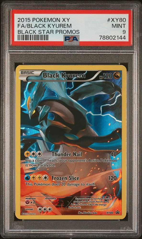2015 Pokemon Xy Black Star Promos Xy80 Full Art/black Kyurem PSA 9