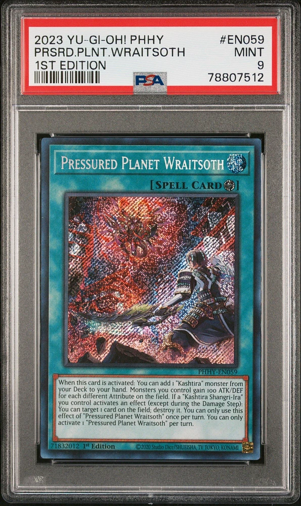 2023 Yu-gi-oh! Photon Hypernova En059 Pressured Planet Wraitsoth 1st Edition PSA 9