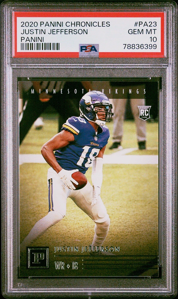 2020 Panini Chronicles Panini Pa23 Justin Jefferson PSA 10