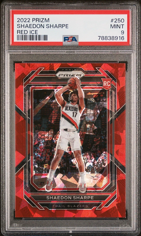 2022 Panini Prizm 250 Shaedon Sharpe Ice PSA
