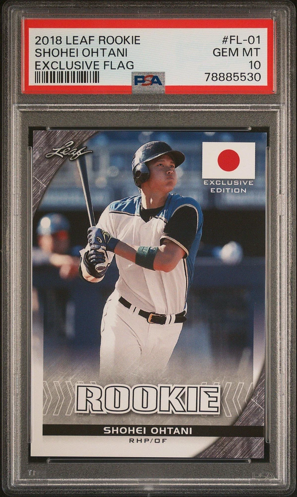2018 Leaf Rookie Ohtani Exclusive Flag Fl-01 Shohei Ohtani PSA 10