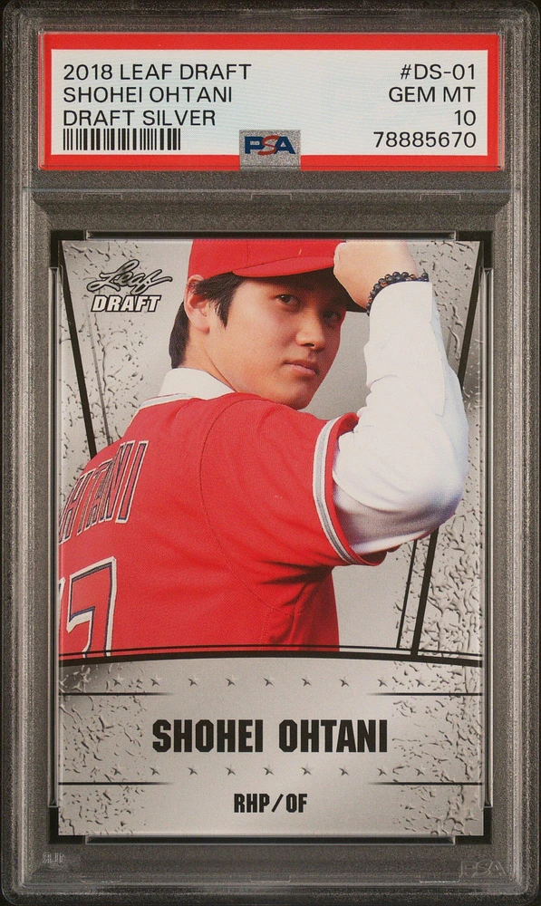 2018 Leaf Draft Ohtani Draft Silver Ds-01 Shohei Ohtani PSA 10