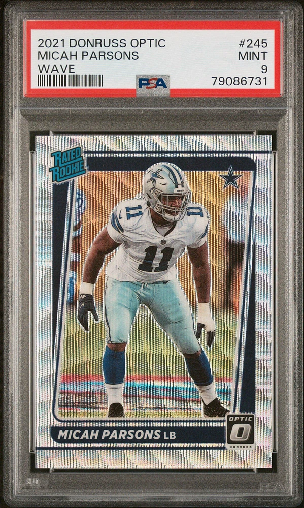 2021 Panini Donruss Optic 245 Micah Parsons Wave PSA 9