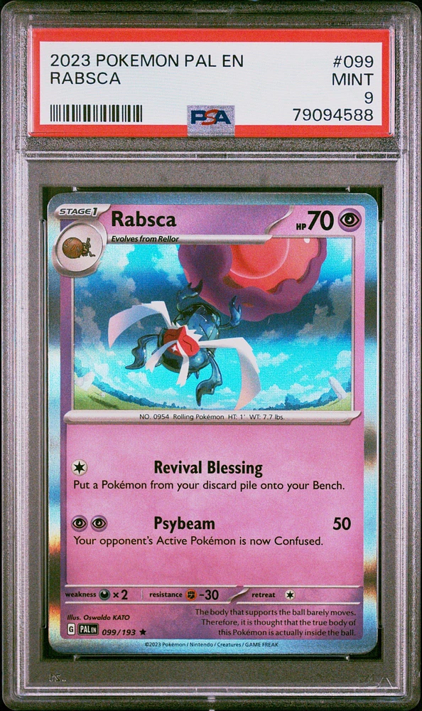 2023 Pokemon Pal En-paldea Evolved 099 Rabsca PSA 9