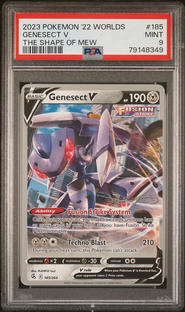 2023 Pokemon 2022 World Championships Deck: The Shape Of Mew 185 Genesect V The Shape Of Mew PSA 9