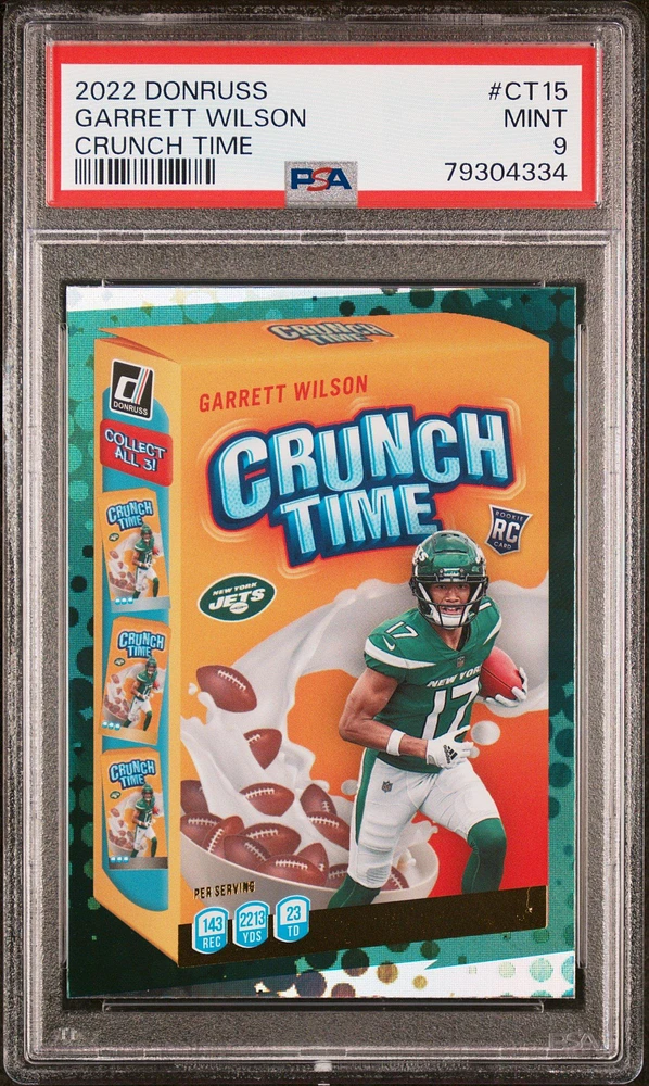 2022 Panini Donruss Crunch Time Ct15 Garrett Wilson PSA 9