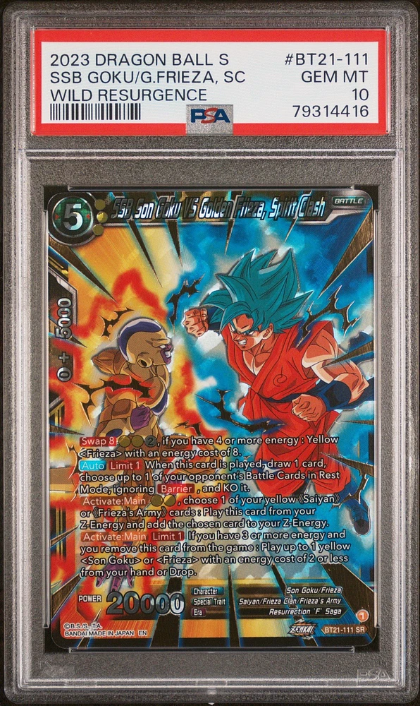 2023 Dragon Ball Super Card Game Series 21 Wild Resurgence Bt21-111 Goku/frieza, Sp Clash PSA 10
