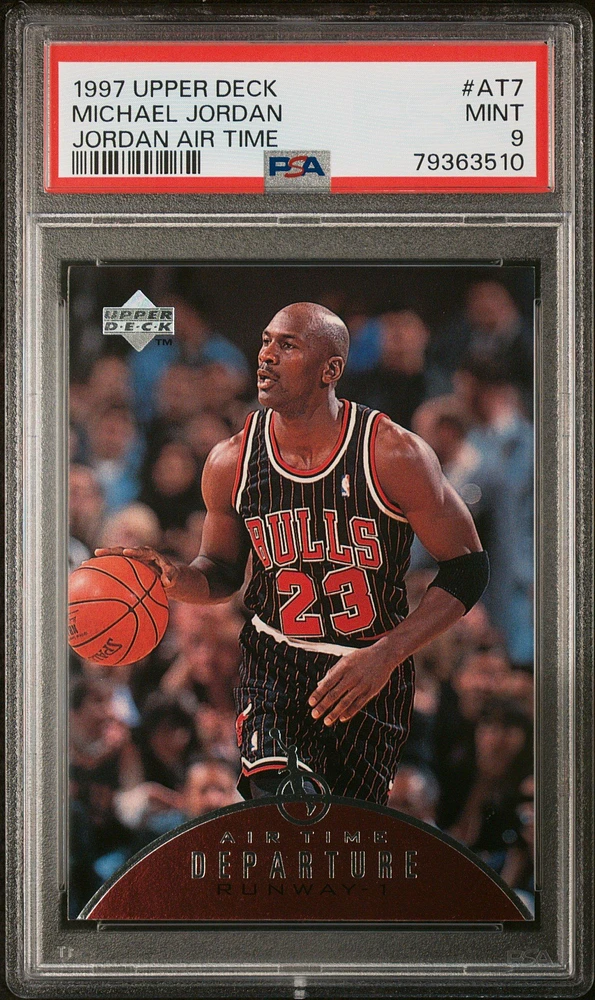 1997 Upper Deck Jordan Air Time At7 Michael Jordan PSA 9