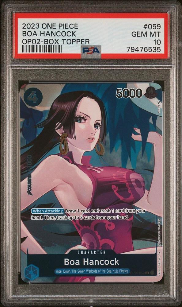 2023 One Piece Paramount War 059 Boa Hancock Box Topper PSA 10