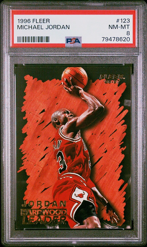 1996 Fleer 123 Michael Jordan PSA 8