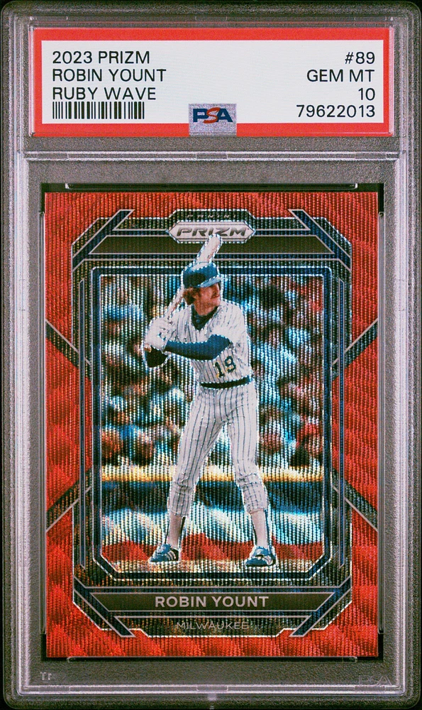 2023 Panini Prizm 89 Robin Yount Ruby Wave PSA 10