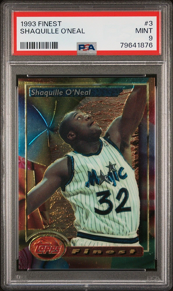 1993 Finest 3 Shaquille O'neal PSA 9