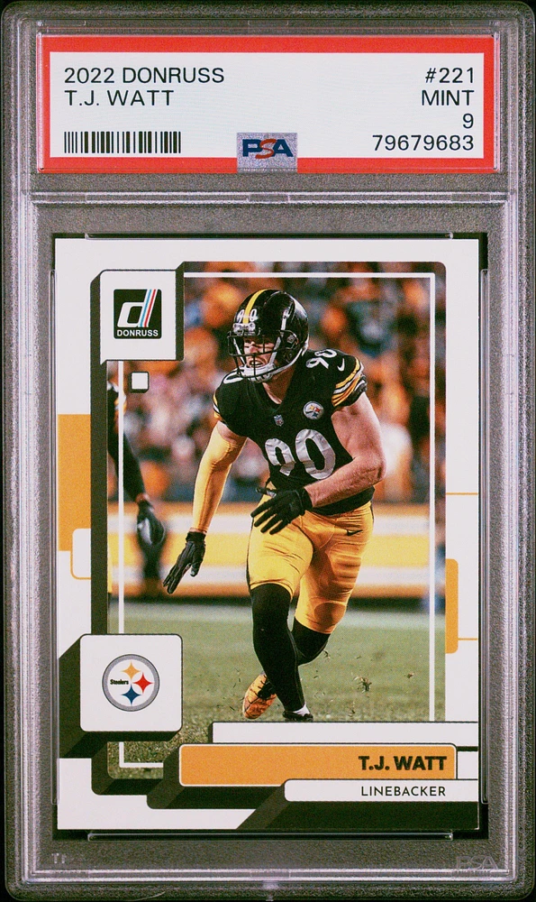 2022 Panini Donruss 221 T.j. Watt PSA 9