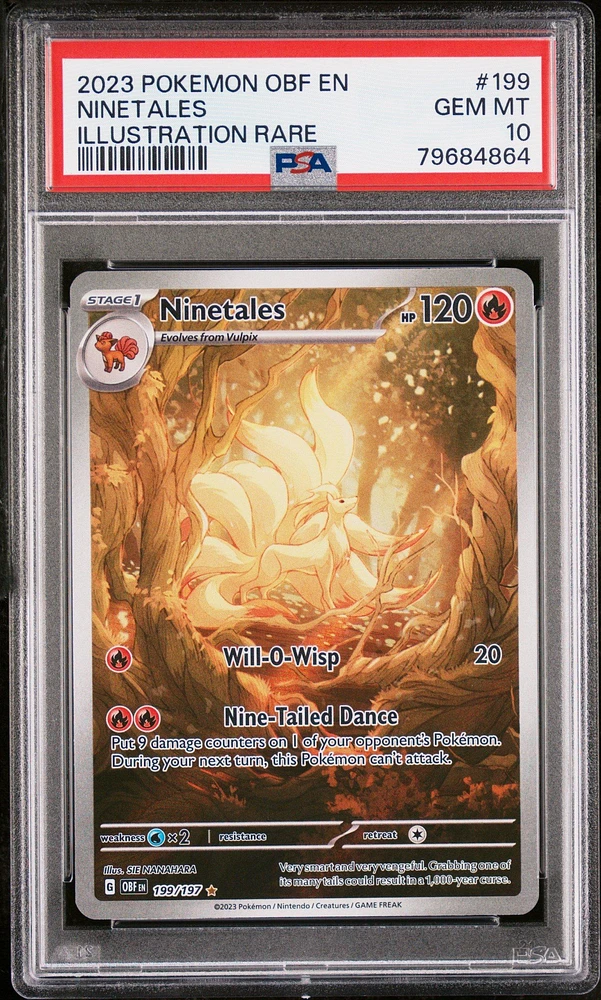 2023 Pokemon Obf En-obsidian Flames 199 Ninetales PSA