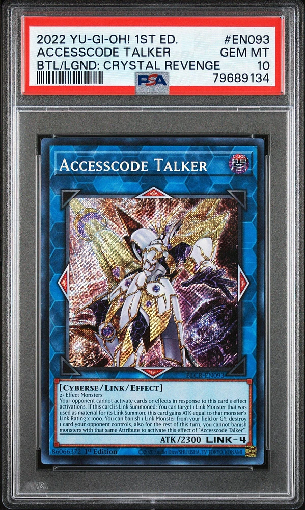 2022 Yu-gi-oh! Battles Of Legend: Crystal Revenge En093 Accesscode Talker 1st Edition PSA 10