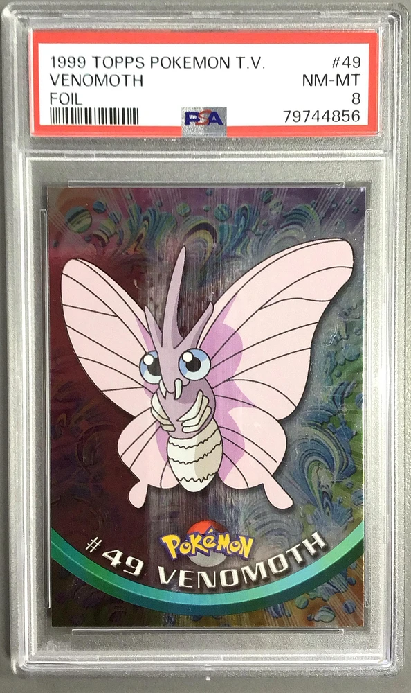 1999 Topps Pokemon Tv 49 Venomoth Foil PSA 8