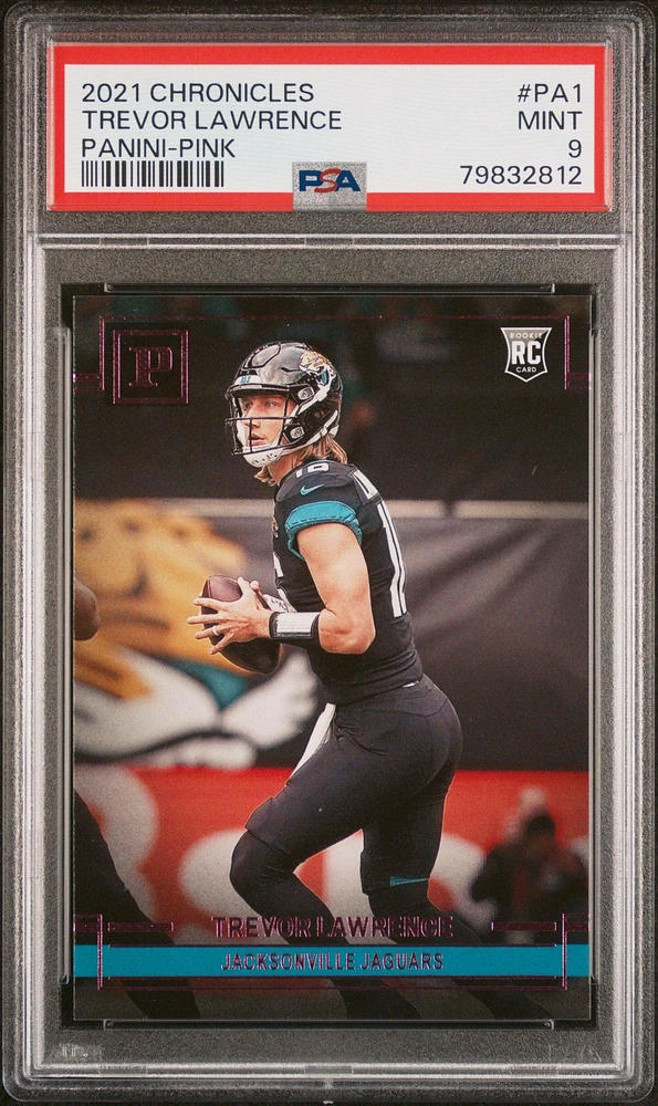 2021 Panini Chronicles Panini Pa1 Trevor Lawrence Pink PSA 9
