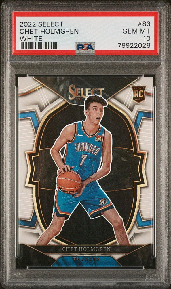 2022 Panini Select 83 Chet Holmgren White PSA 10