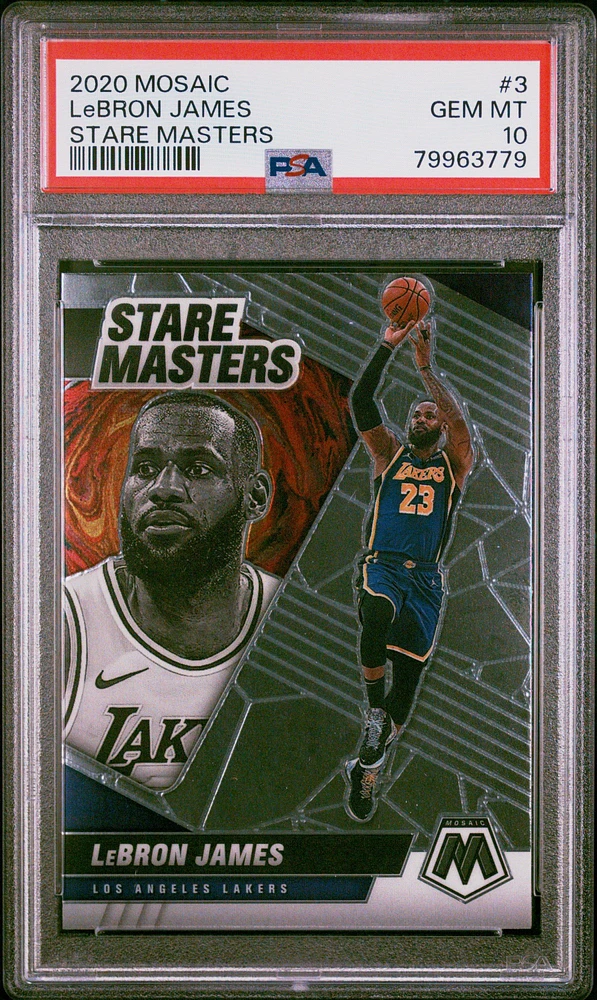 2020 Panini Mosaic Stare Masters 3 Lebron James PSA 10