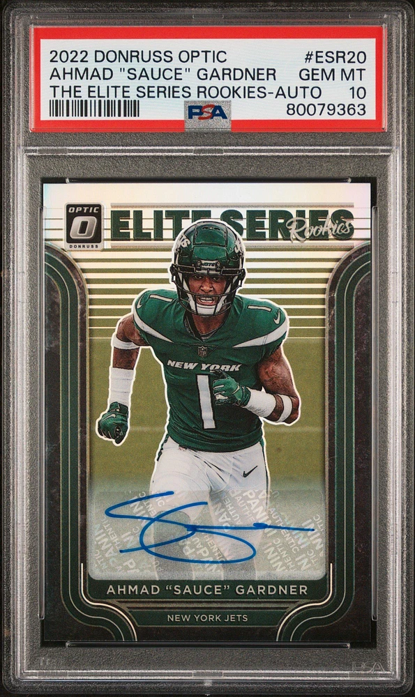 2022 Panini Donruss Optic The Elite Series Rookies Esr20 Ahmad "sauce" Gardner PSA 10