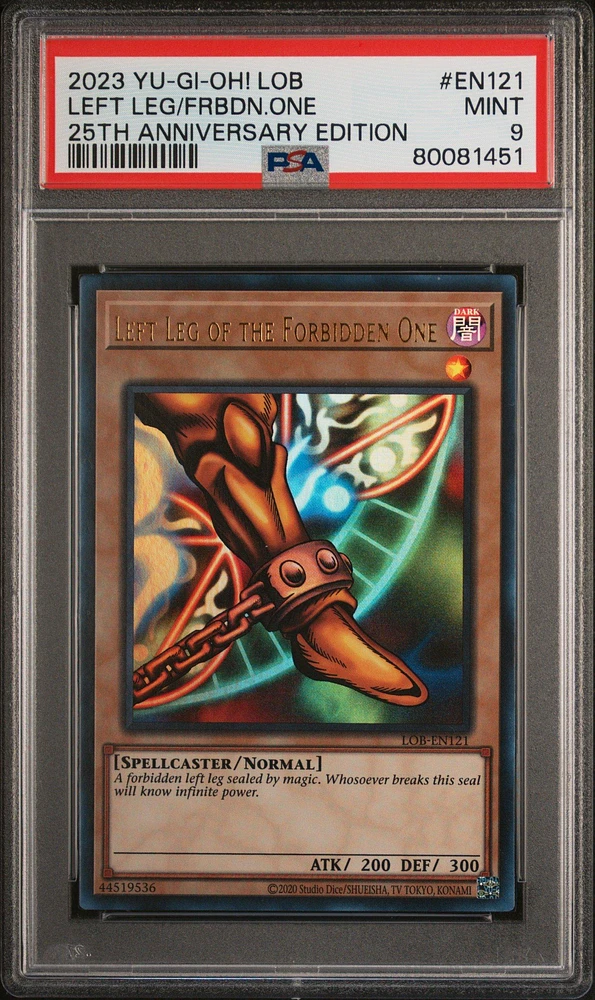 2023 Yu-gi-oh! Legend Of Blue Eyes White Dragon 25th Anniversary Edition En121 Left Leg Of The Forbidden One PSA