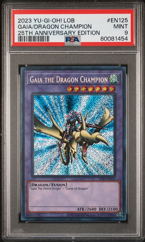 2023 Yu-gi-oh! Legend Of Blue Eyes White Dragon 25th Anniversary Edition En125 Gaia The Dragon Champion PSA