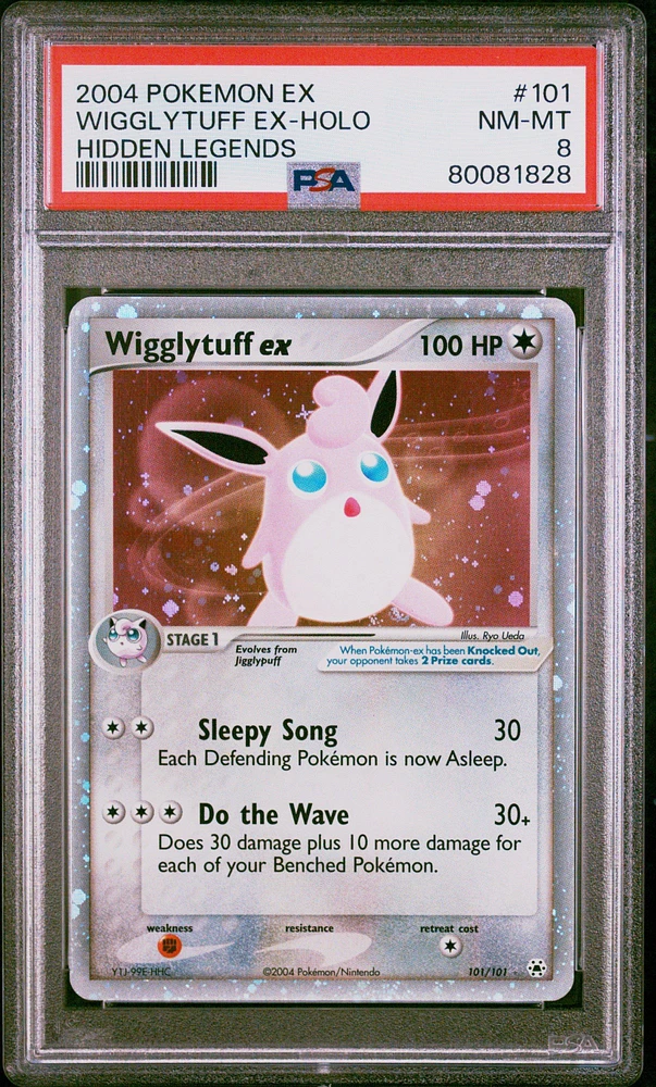 2004 Pokemon Ex Hidden Legends 101 Wigglytuff Ex-holo PSA 8