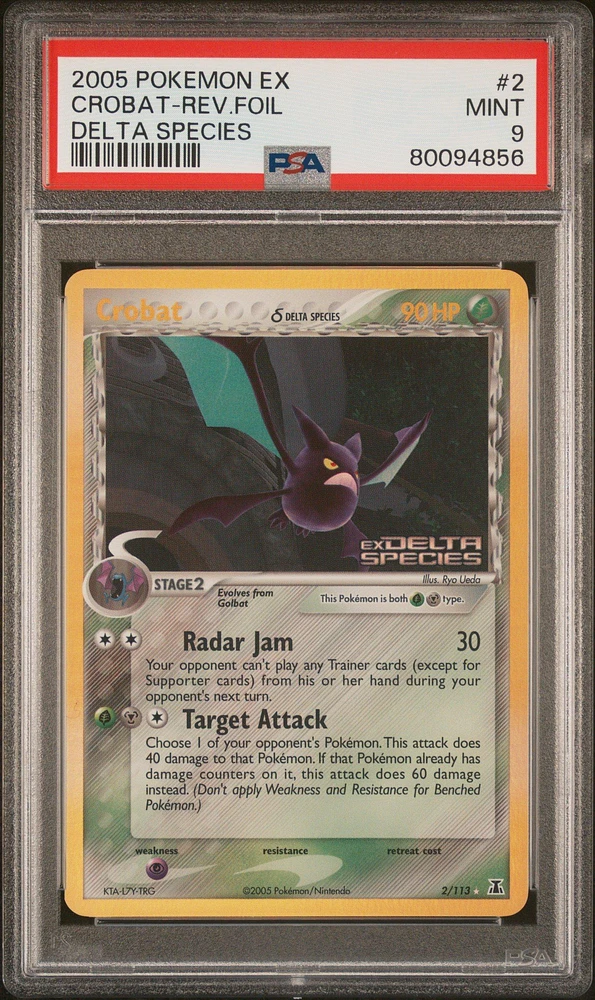 2005 Pokemon Ex Delta Species 2 Crobat PSA 9