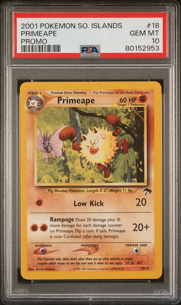 2001 Pokemon Southern Islands Promo 18 Primeape PSA