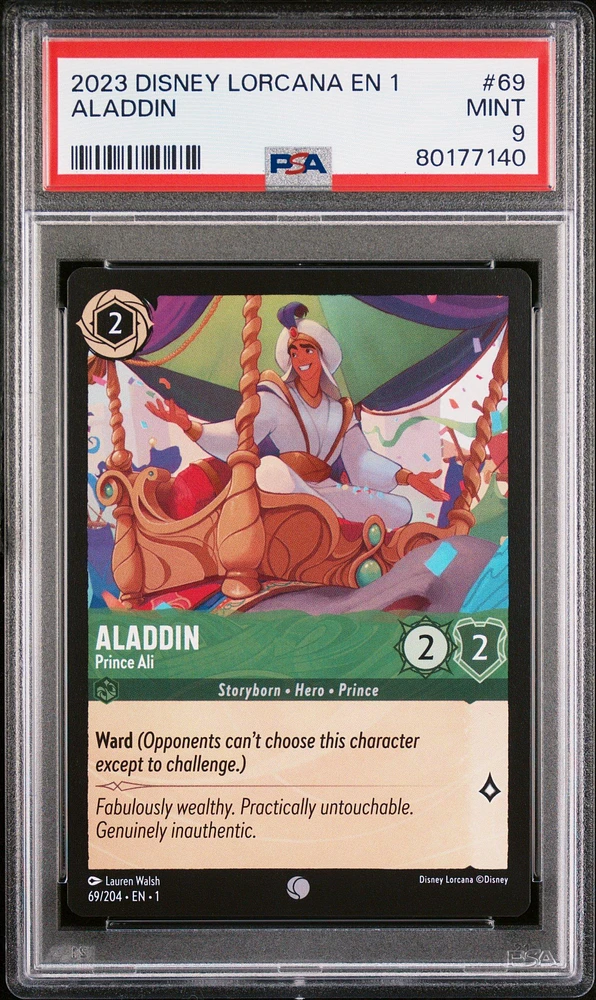 2023 Disney Lorcana En 1-the First Chapter 69 Aladdin - Prince Ali PSA 9