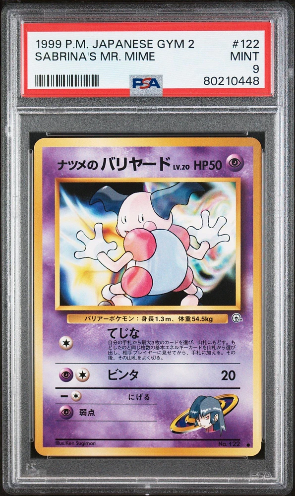 1999 Pokemon Japanese Gym 2 122 Sabrina's Mr. Mime PSA 9