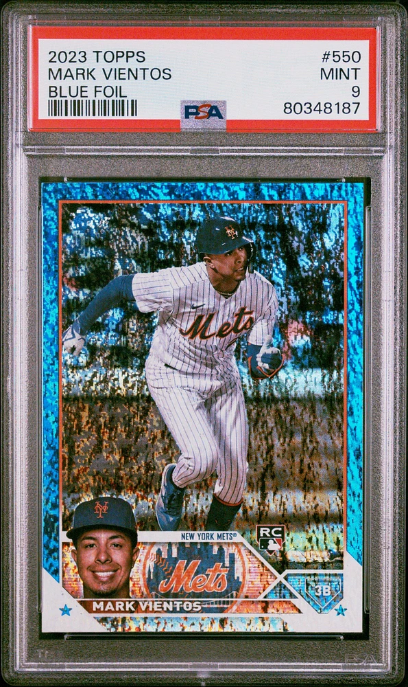 2023 Topps 550 Mark Vientos Blue Foil PSA 9