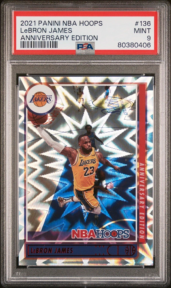 2021 Panini Nba Hoops 136 Lebron James Anniversary Edition PSA 9