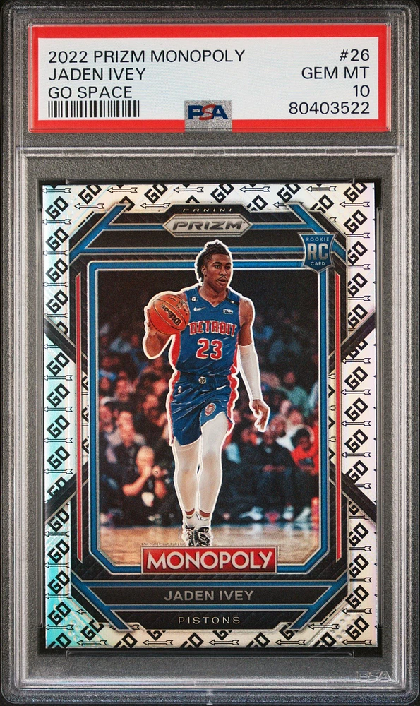 2022 Panini Prizm Monopoly 26 Jaden Ivey Go Space PSA 10