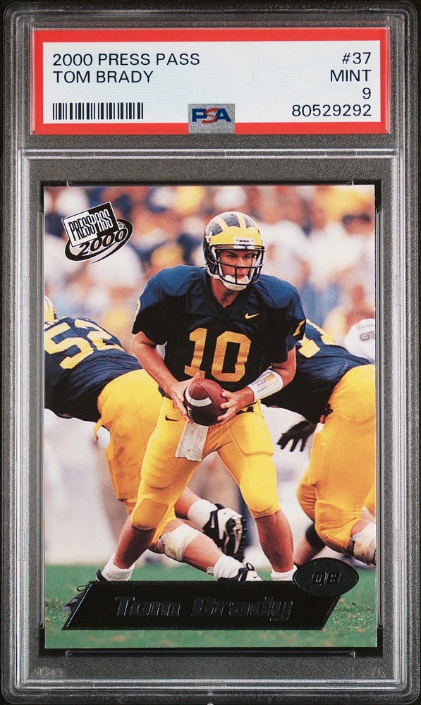 2000 Press Pass 37 Tom Brady PSA 9