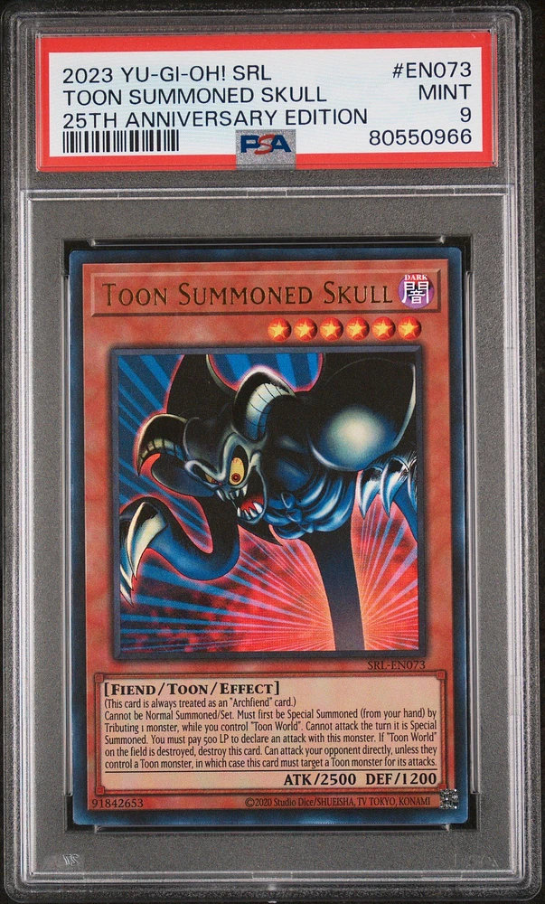 2023 Yu-gi-oh! Spell Ruler 25th Anniversary Edition En073 Toon Summoned Skull PSA 9
