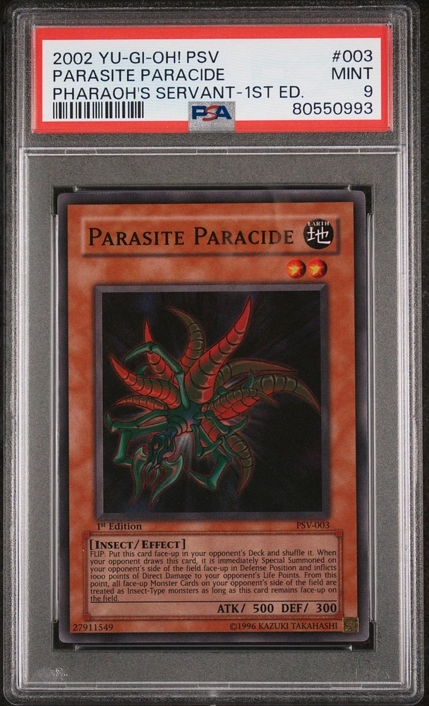 2002 Yu-gi-oh! Psv-pharaoh's Servant 003 Parasite Paracide 1st Edition PSA 9
