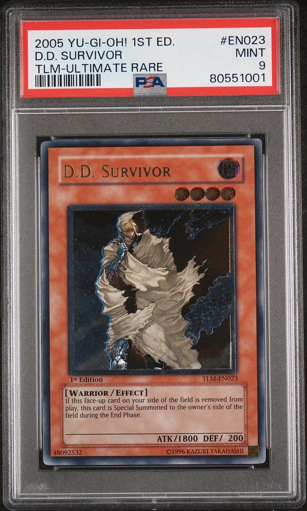 2005 Yu-gi-oh! Tlm-the Lost Millennium En023 D.d. Survivor 1st Edition-ultimate Rare PSA 9