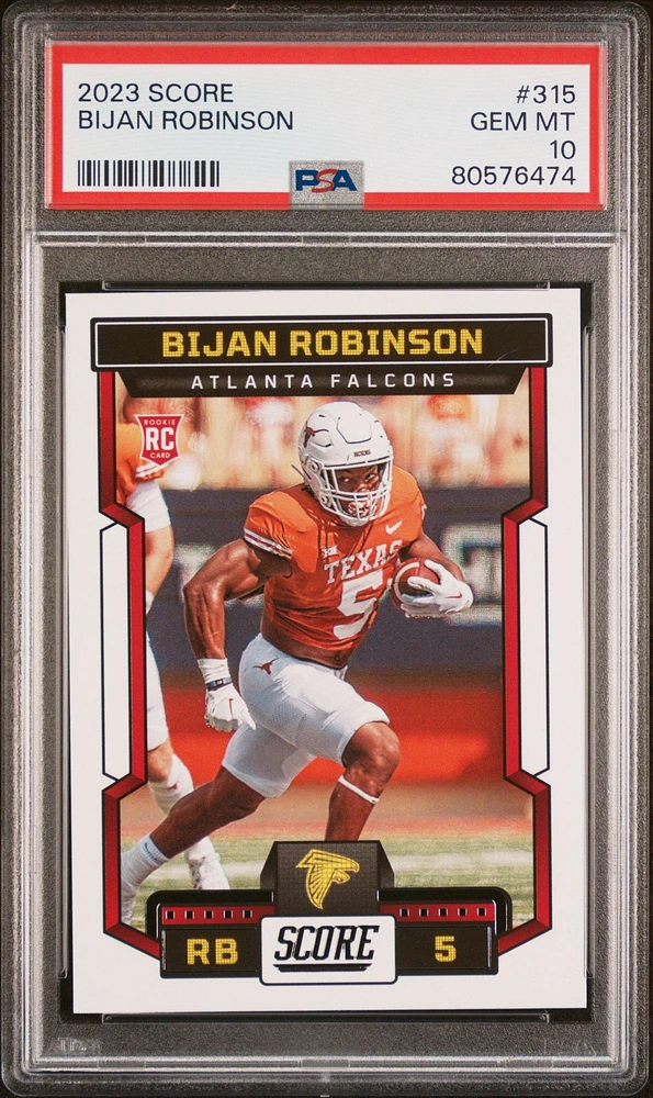 2023 Panini Score 315 Bijan Robinson PSA 10